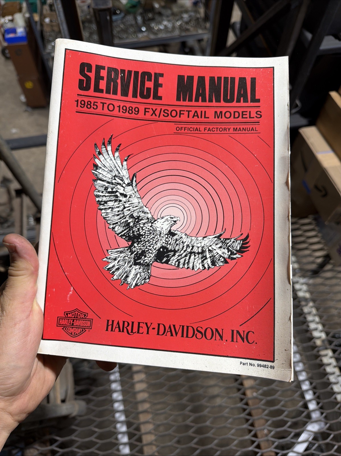 1985 To 1989 Harley Davidson FX/Softail Models OEM Service Manual Motorcycles