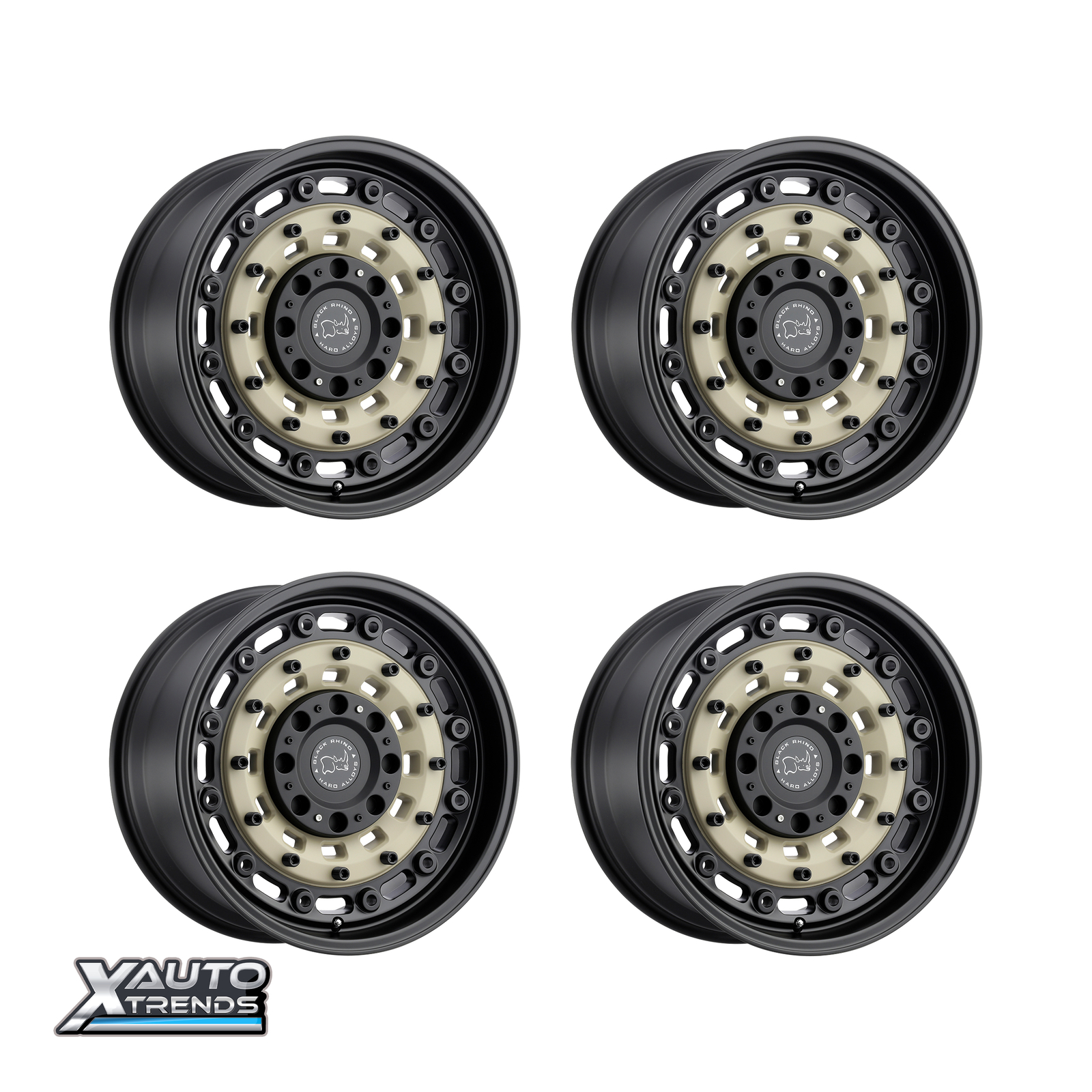 Black Rhino Arsenal Sand On Black 16X8 6X130 38mm (Set of 4)