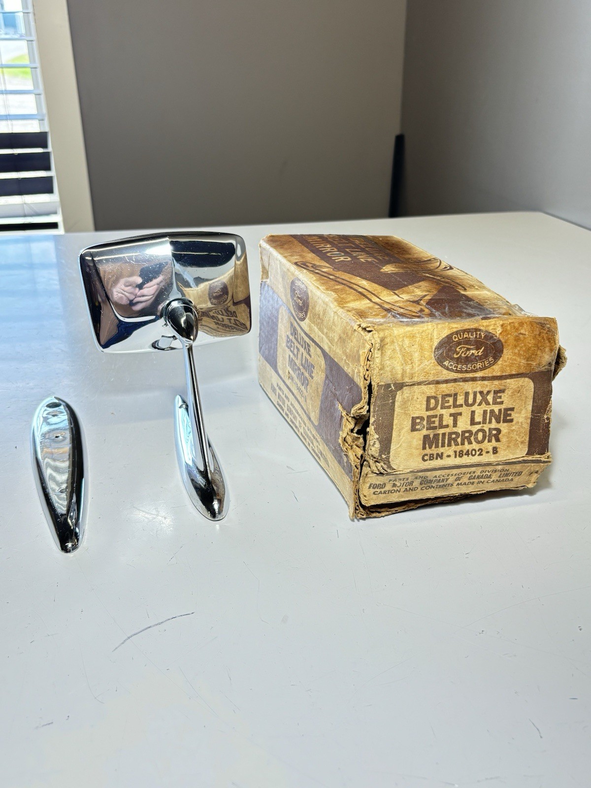 NOS 1950’s Ford Deluxe Beltline Mirror , CBN-18402-B NOS 1950’s Ford Deluxe Beltline Mirror , CBN-18402-B