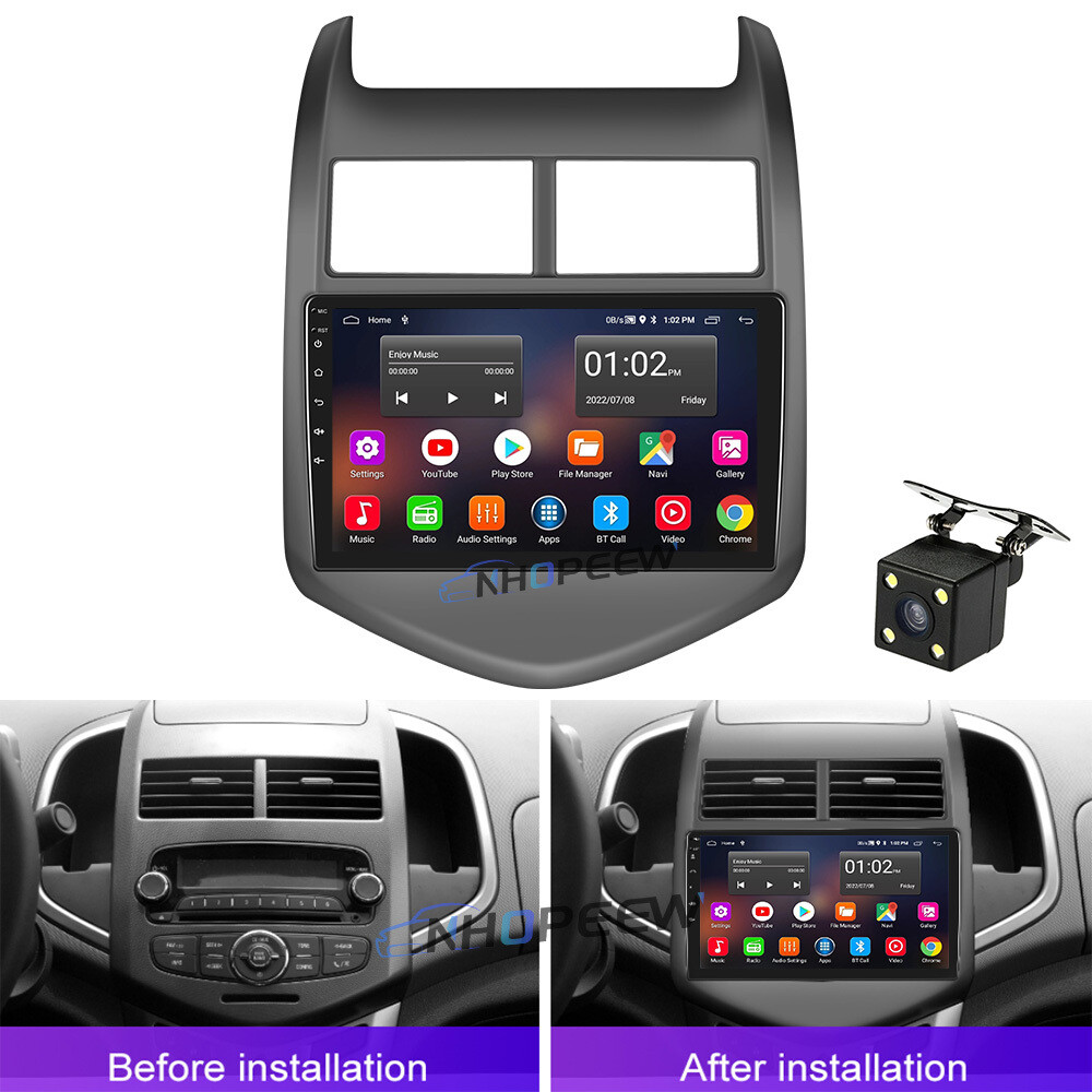 Android 15 Car Stereo Radio GPS NAVI For 2011-2015 Chevrolet Sonic Aveo + Camera