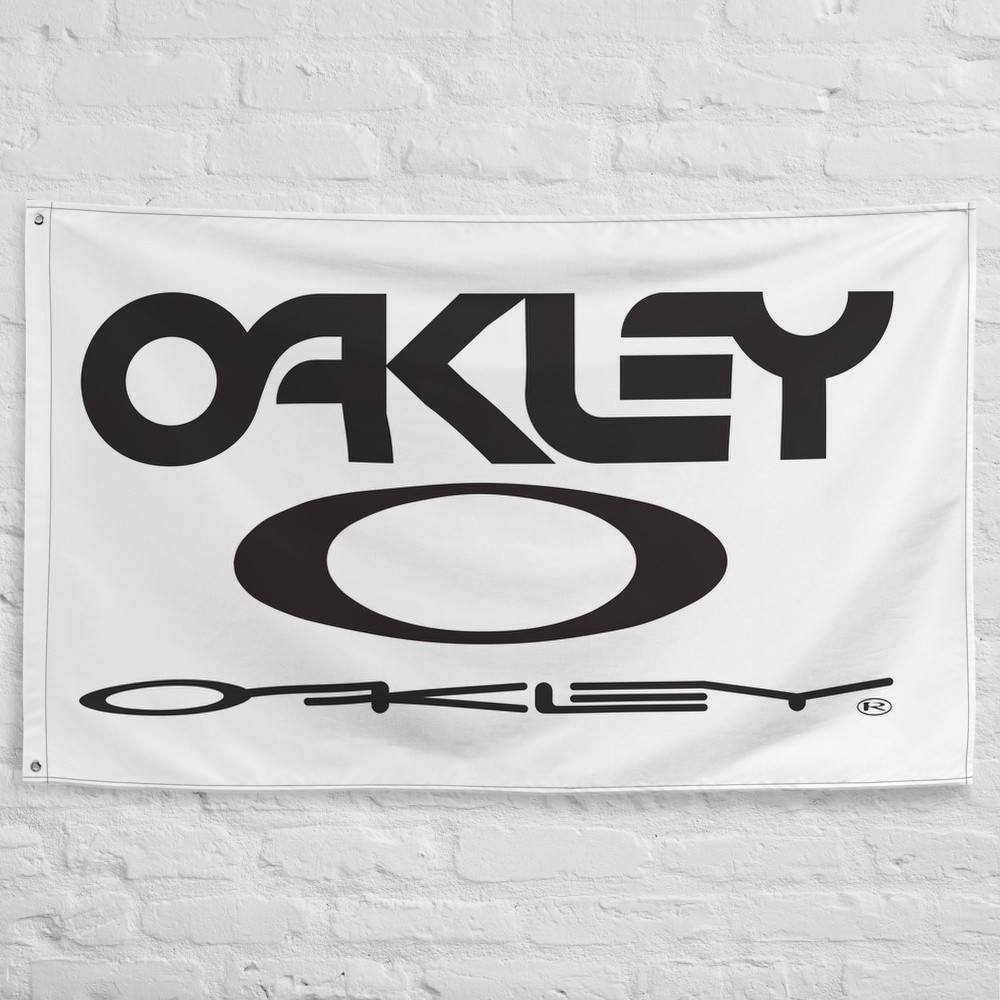 Oakley V2 Flag 3x5 ft Garage Banner Man Cave Wall Decor