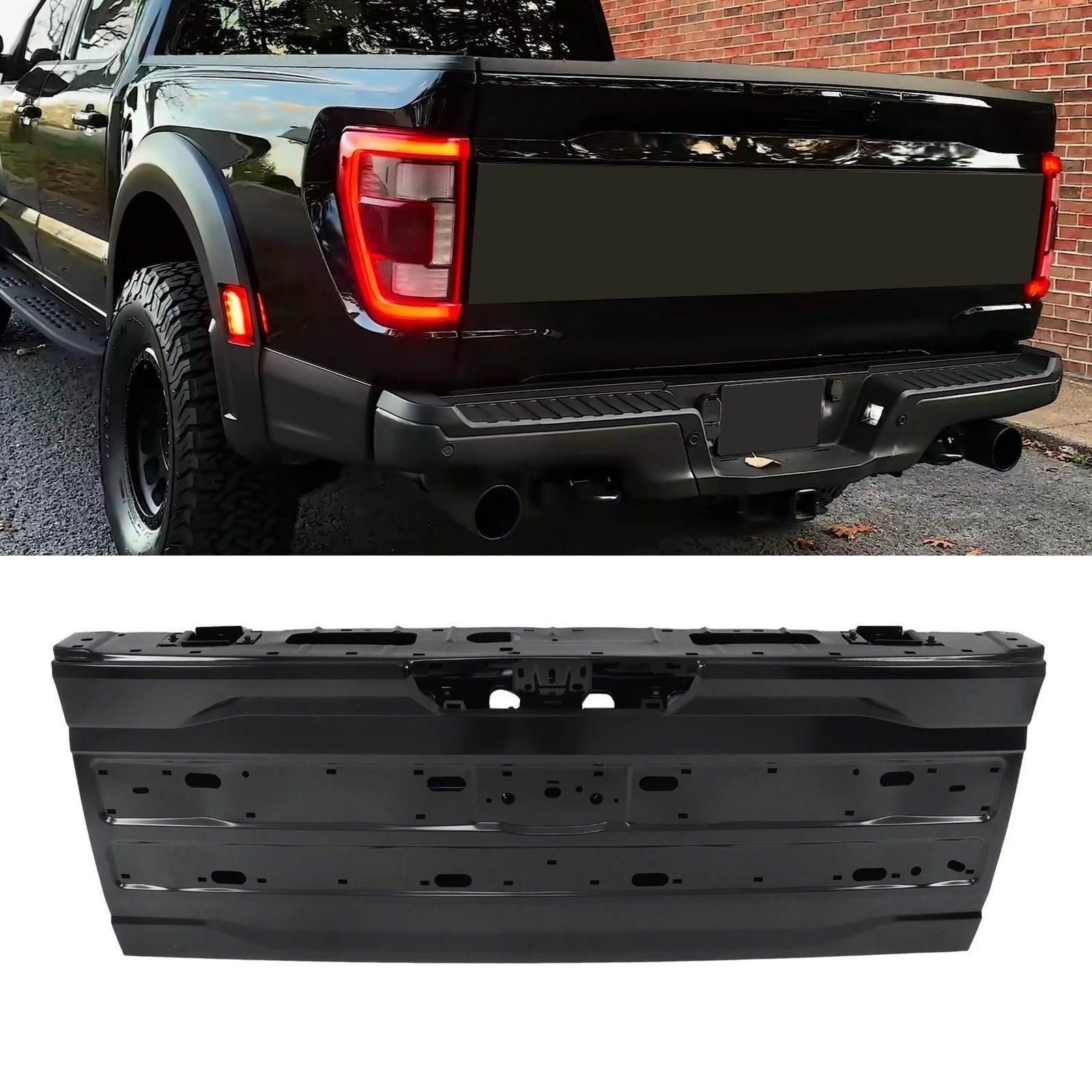 Black Rear Tailgate Trunk Shell For 2021-2023 Ford F-150 F150 Raptor