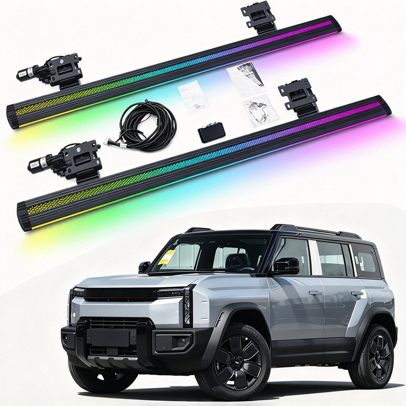 Dual LED Dual Electric Power Running Board For Jaecoo J6T REEV 2025-2027
