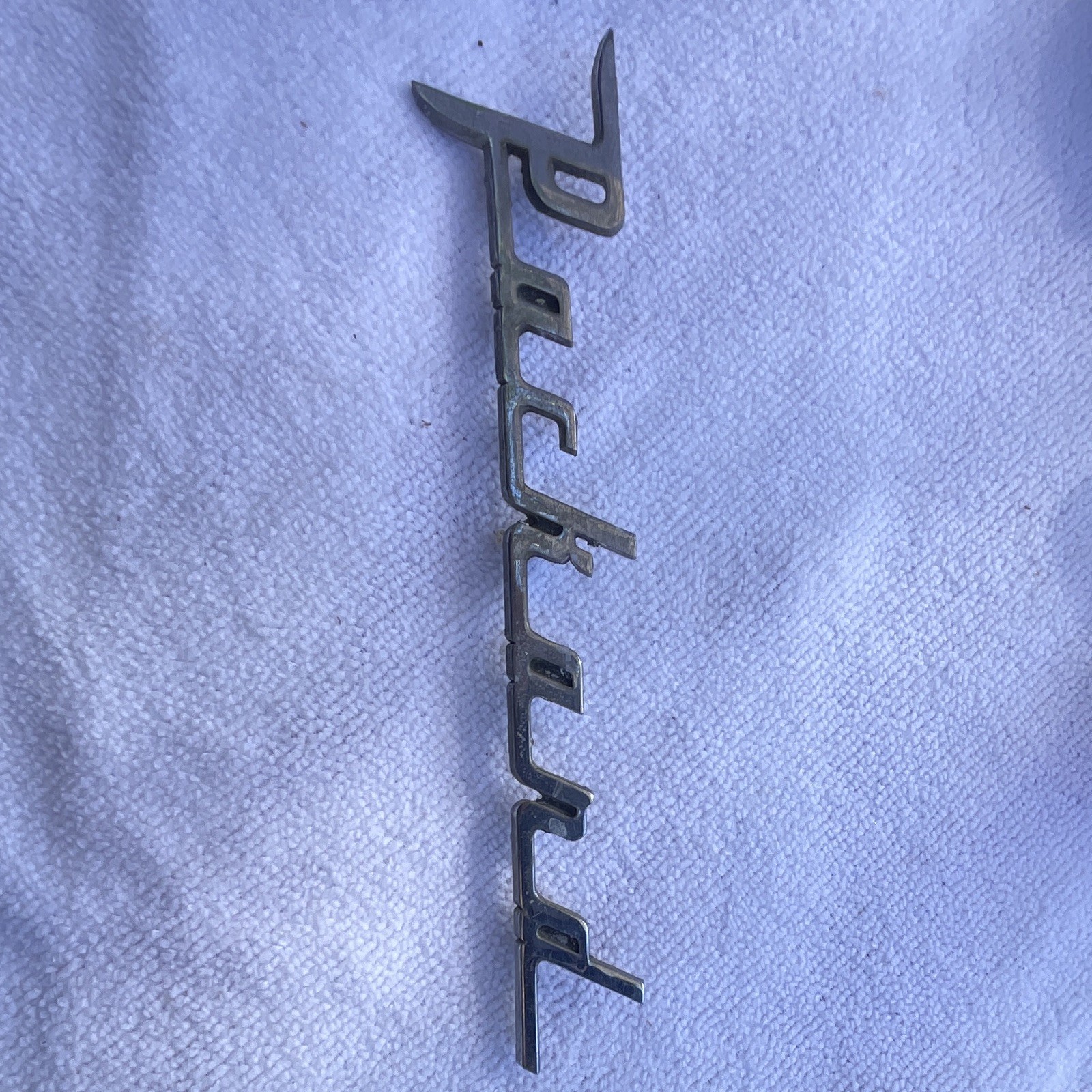 Packard USA 1950s Vintage Wheaties Premium Metal Car Emblem Badge