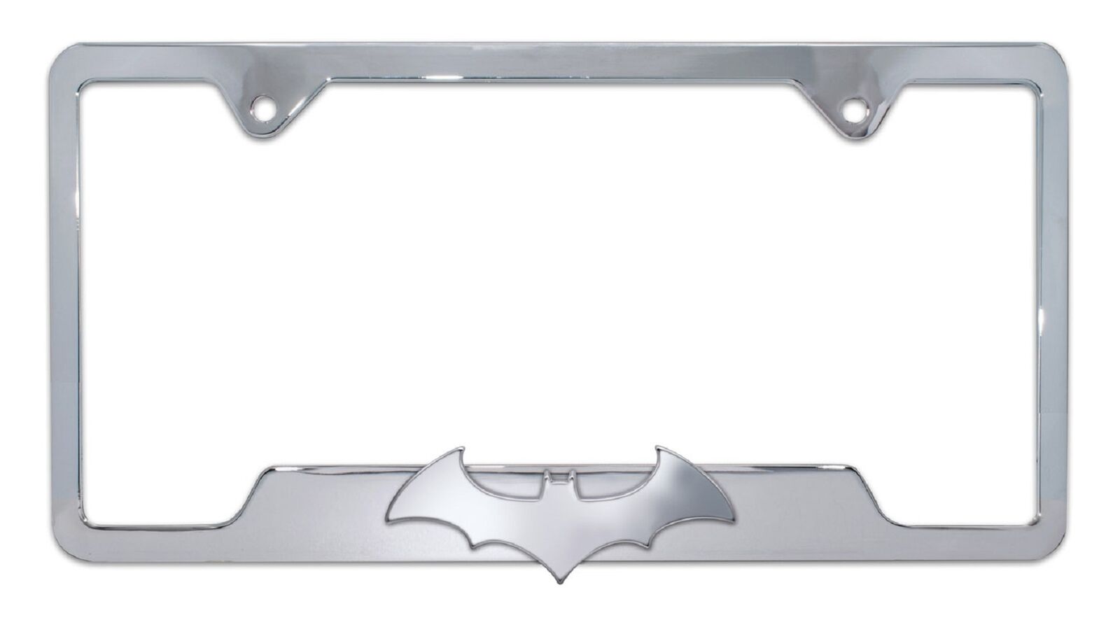 Batman Bat Chrome Open License Plate Frame