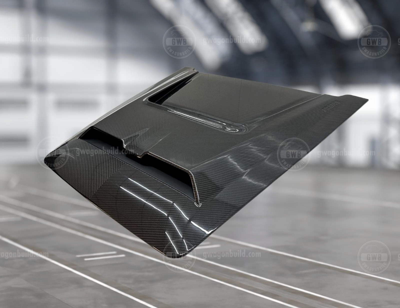 Brabus 800 Style Exposed Dry Carbon Fiber Hood Scoop (2025+ G-Class W465)
