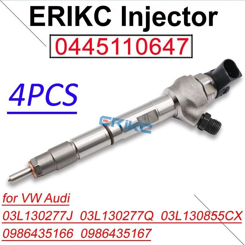 0445110647 Diesel Injector Set 0445 110 647 for Bosch VW Audi 2,0 TDI 03L130277Q