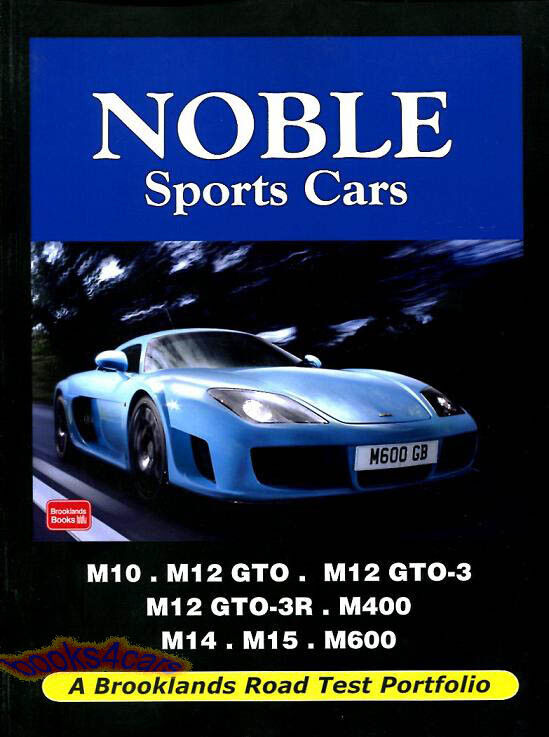 NOBLE SPORTS CARS PORTFOLIO BOOK M10 M12 GTO M12 M400 M14 M15 M600