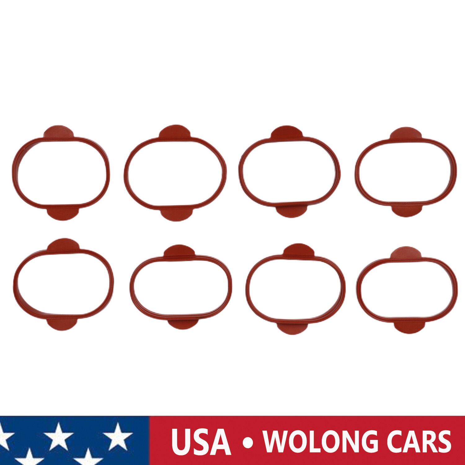 Set of 8 Intake Manifold to Head Gaskets for Porsche Cayenne Turbo S GTS 2013