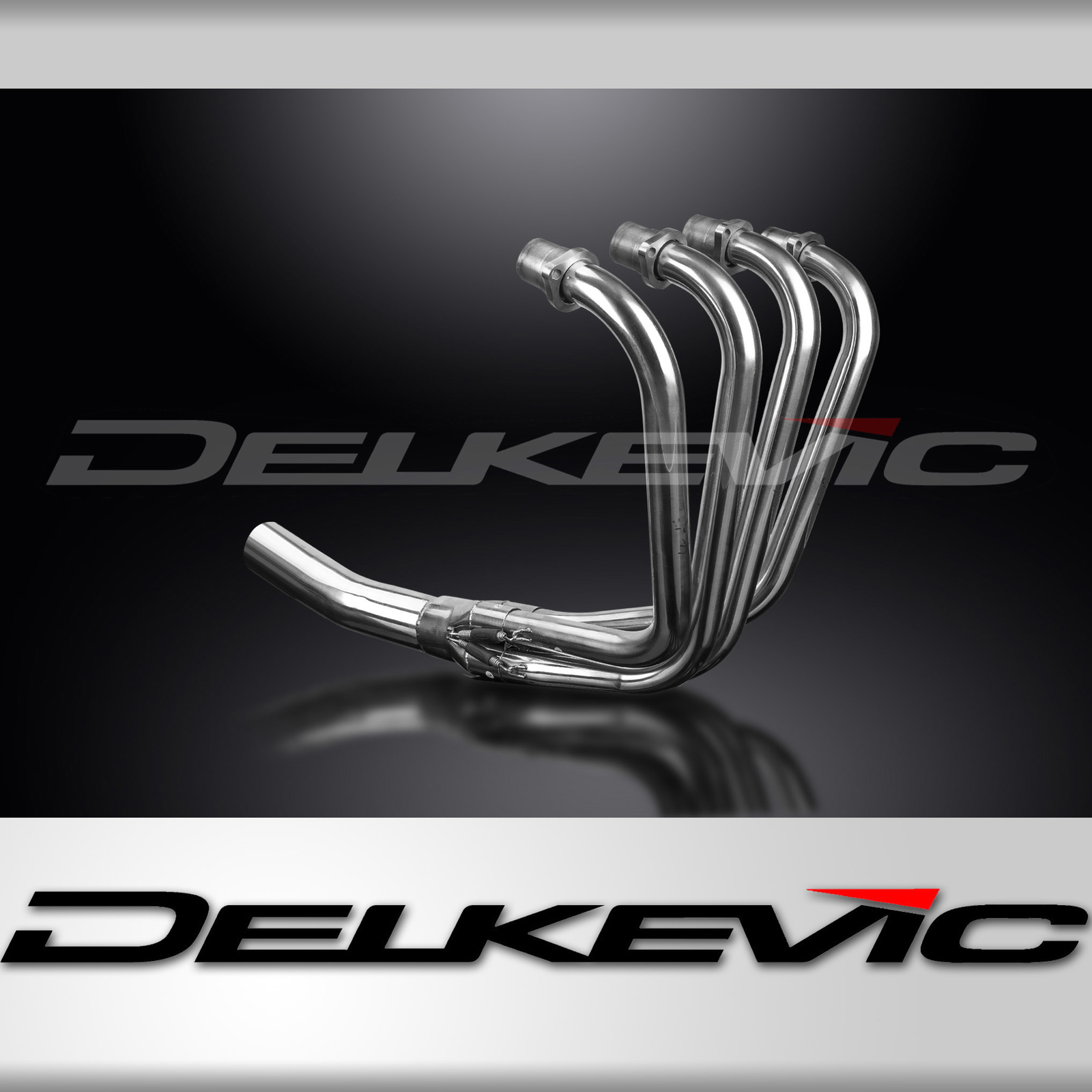 Kawasaki KZ750H LTD 1980-1983 Delkevic Stainless 4-1 Exhaust Headers Downpipes