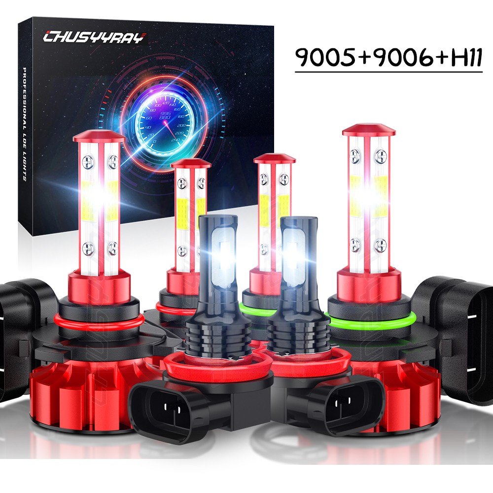 For Mitsubishi Lance2008-2017 LED Headlight Bulbs High & Low Beam Fog Light Kit