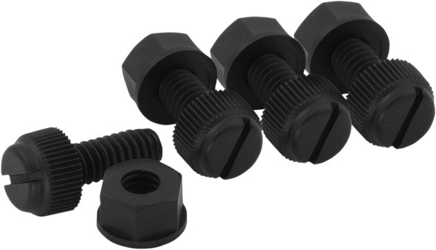 Bolt Motorcycle Hardware Nylon License Plate Fasteners 50-Pack