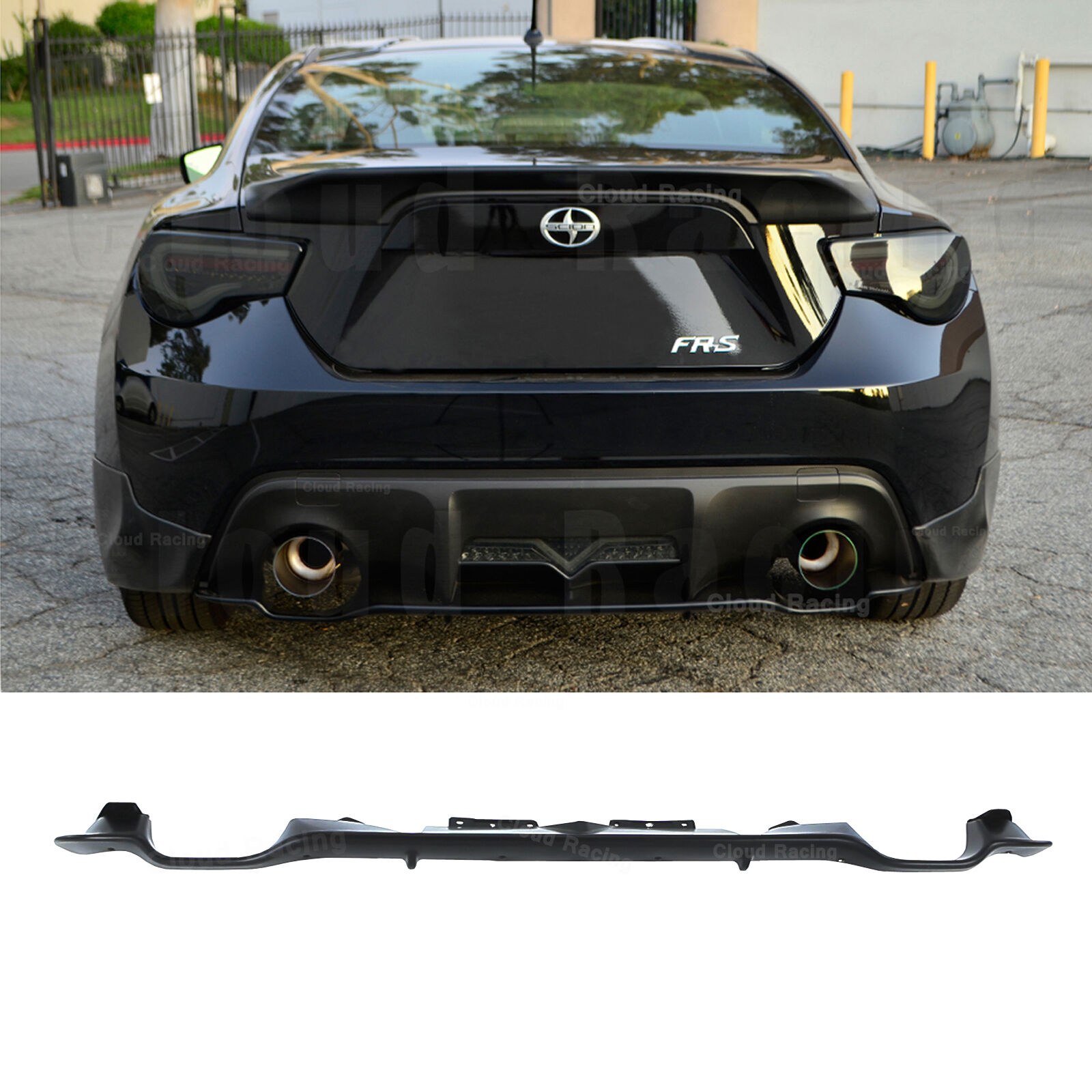 For 12-16 Scion FRS / 12-22 Subaru BRZ OE-Style Rear Diffuser ABS Air Flow Style
