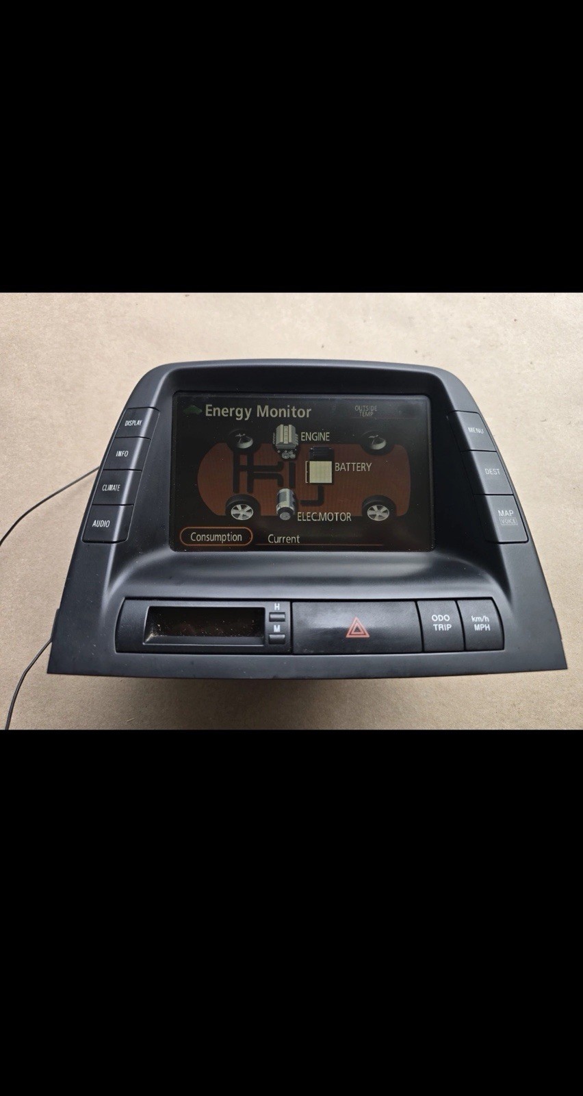 07-09 TOYOTA Prius Information Display Center Screen Monitor # 86110-47220 07-09 TOYOTA Prius Information Display Center Screen Monitor # 86110-47220