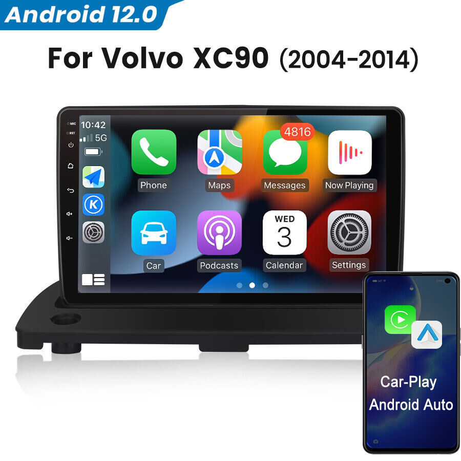 For Volvo XC90 2004-2014 Android 12.0 Car Stereo Radio GPS WIFI Navi Carplay RDS