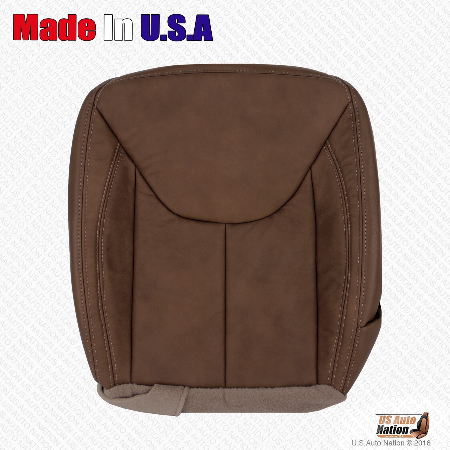 2013-2017 For Jeep Wrangler Genuine Leather Driver Bottom Seat Cover Dk Saddle