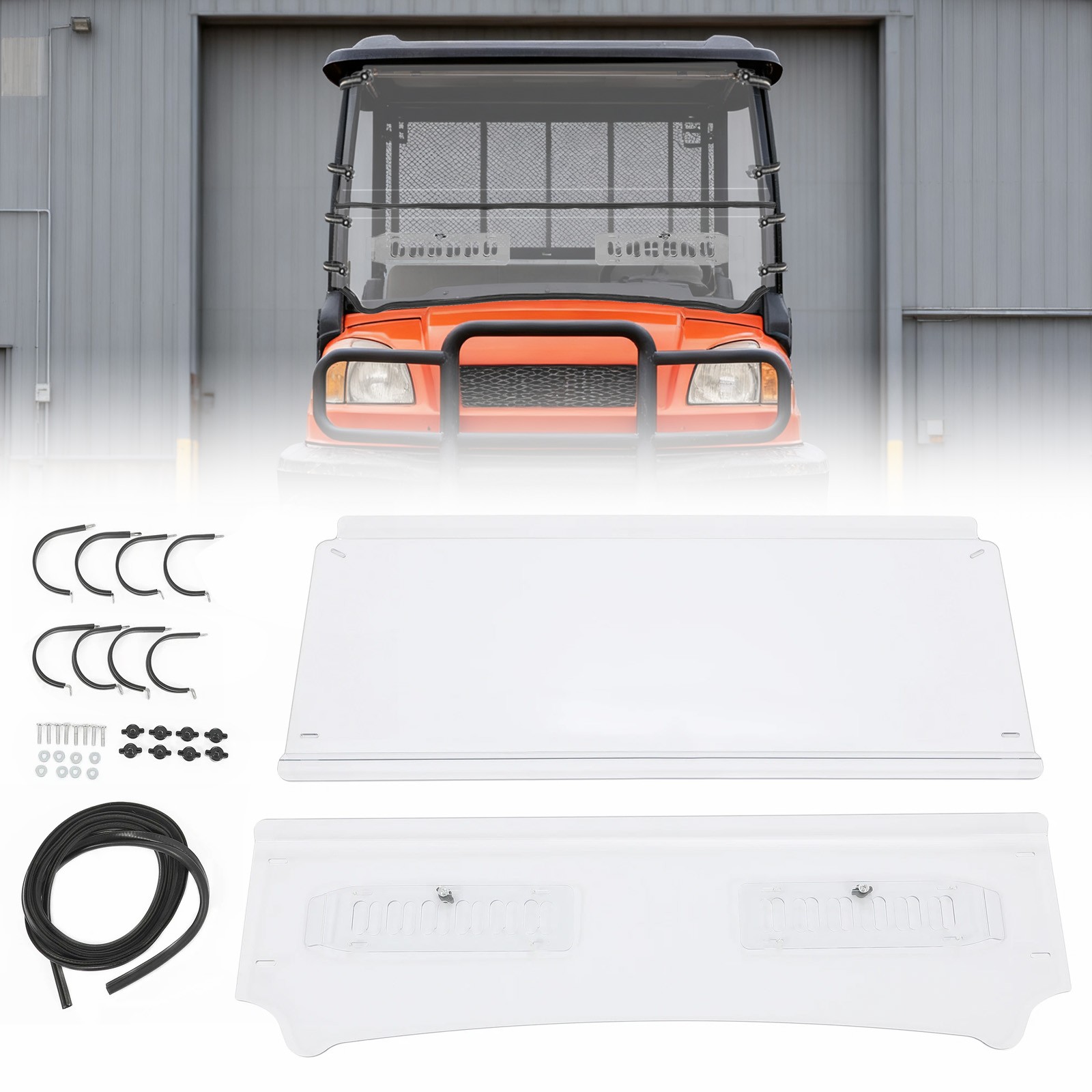New Full Clear Vented Windshield For Kubota RTV 900 RTV 900XT RTV 900XTG RTV900