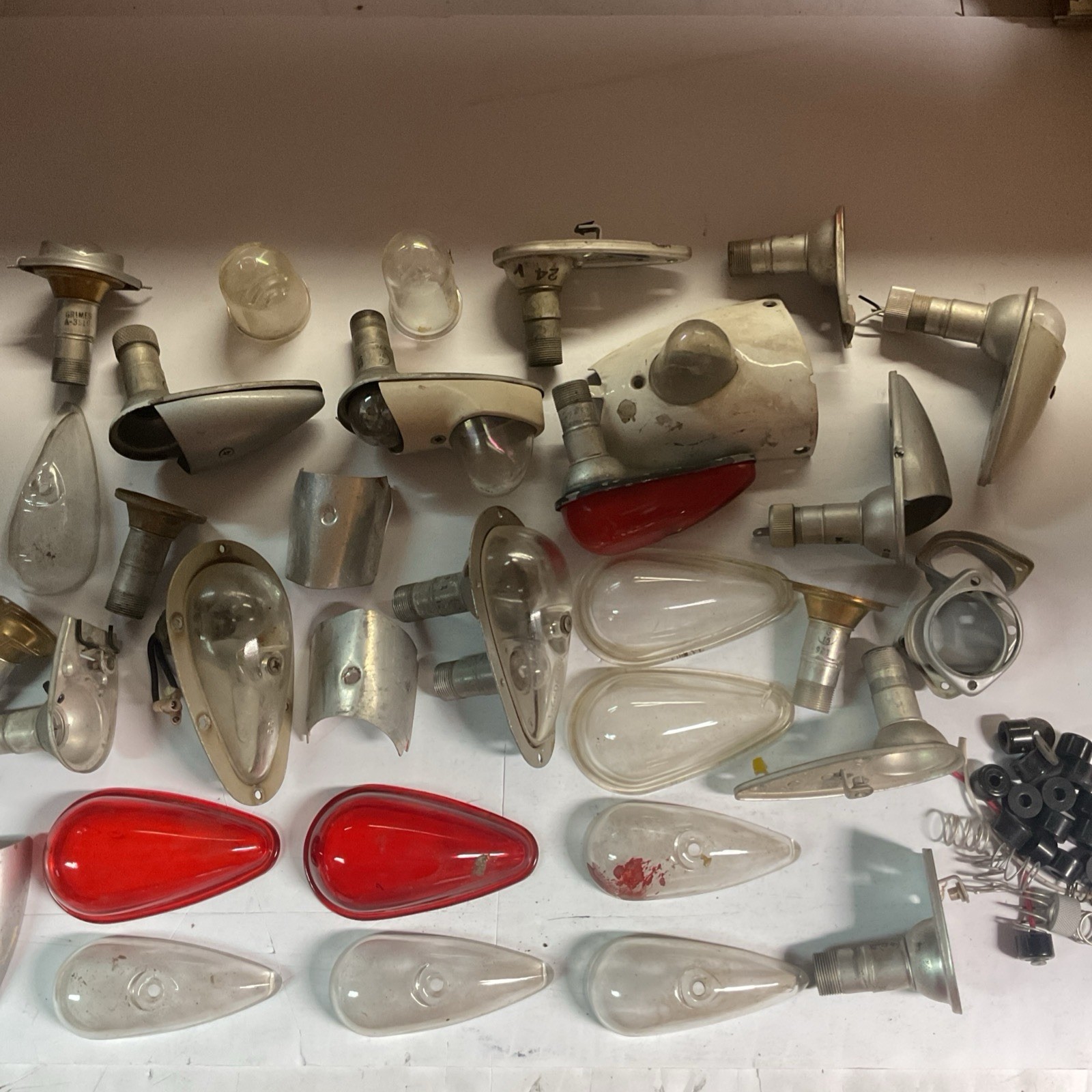 Large Lot of Grimes Aircraft Nav Light Assembles And Parts Untested Parts Lot