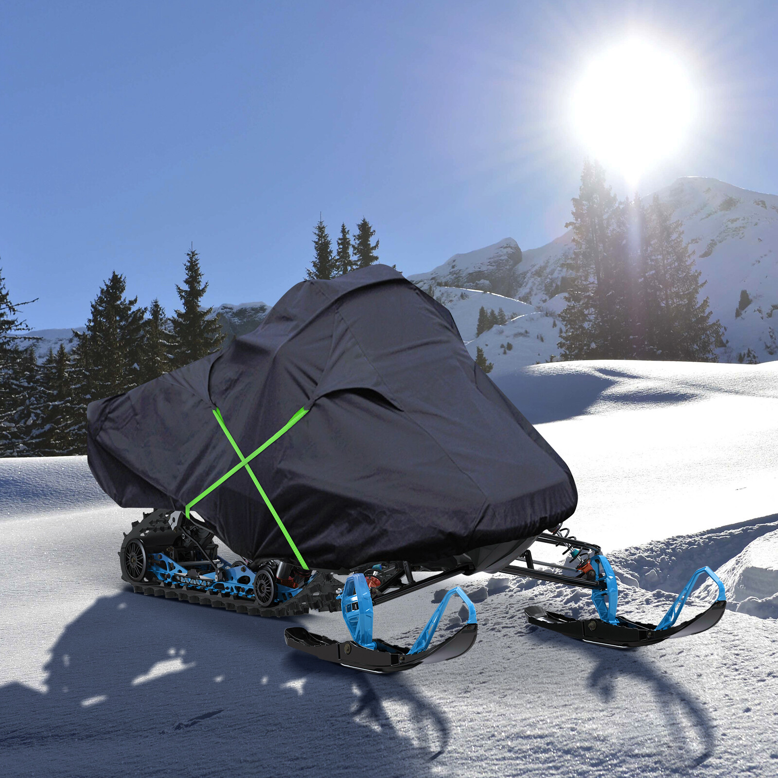 NEVERLAND Snowmobile Cover Waterproof for Polaris Ski Doo Yamaha Fit Up to 140''