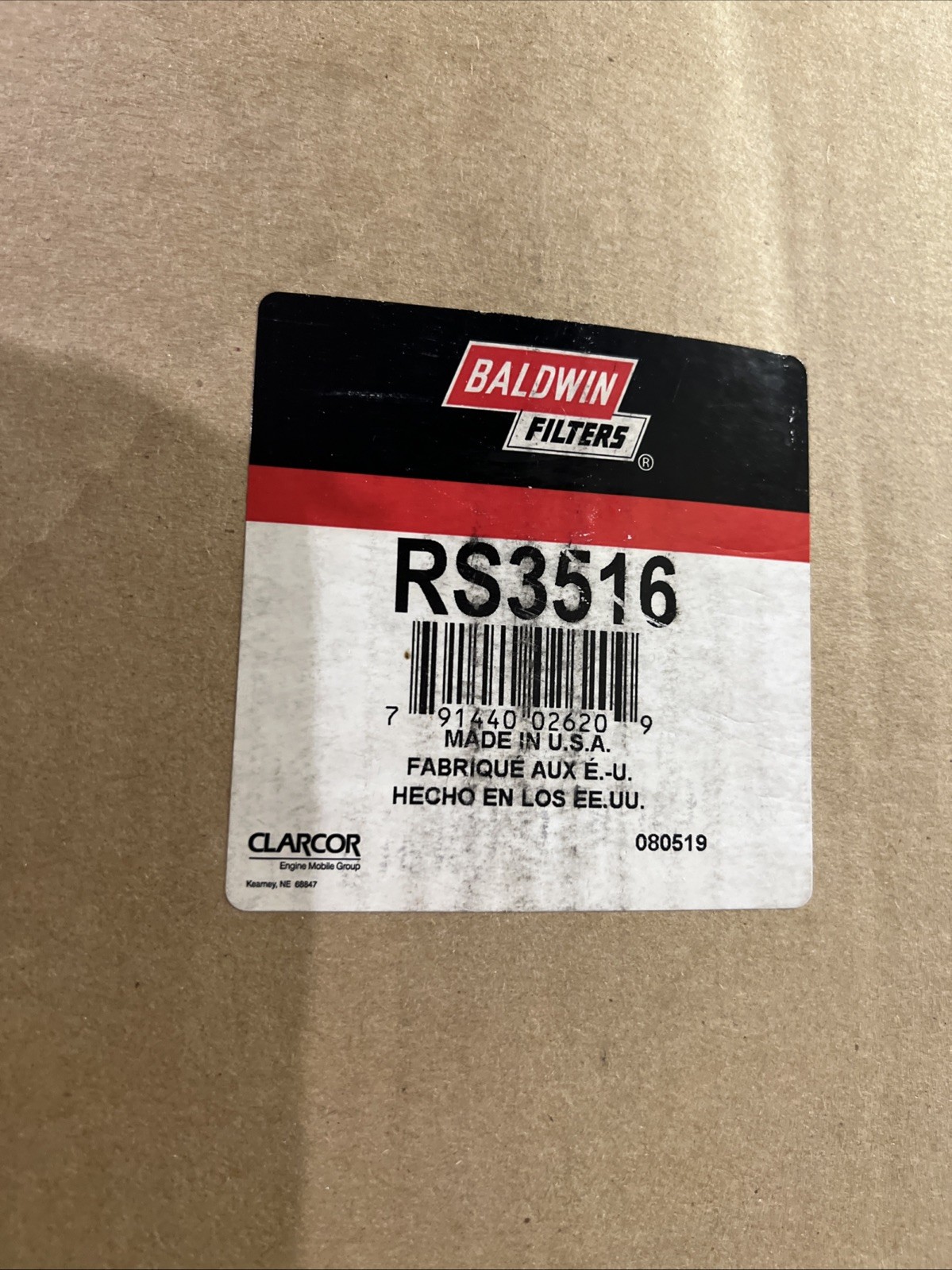 Air Filter-Eng Code: Series 60, Detroit Diesel Baldwin Filters RS3516