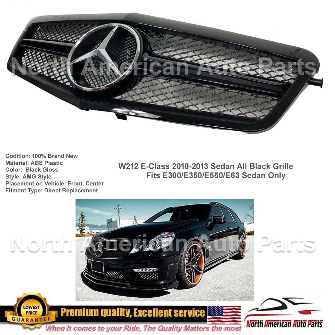 E63 E-Class Grille All Black E350 E550 2010 2011 2012 2013 Sedan Chrome Star New E63 E-Class Grille All Black E350 E550 2010 2011 2012 2013 Sedan Chrome Star New
