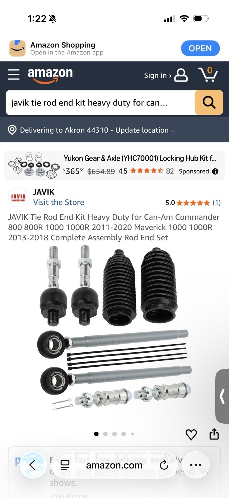 Javik Tie Rod end Kit heavy Duty For Can-am Commander 800 800r 1000 1000r