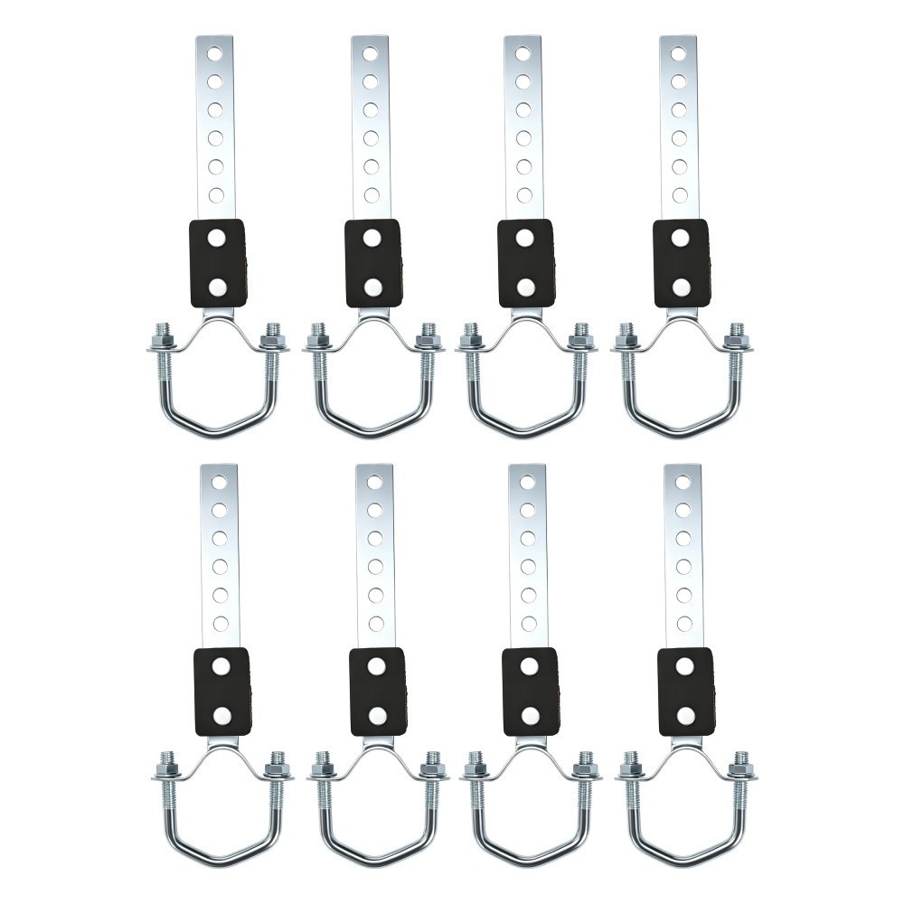 8Pcs Universal Exhaust Hanger,Adjustable Muffler Hanger, Silver 8Pcs Universal Exhaust Hanger,Adjustable Muffler Hanger, Silver