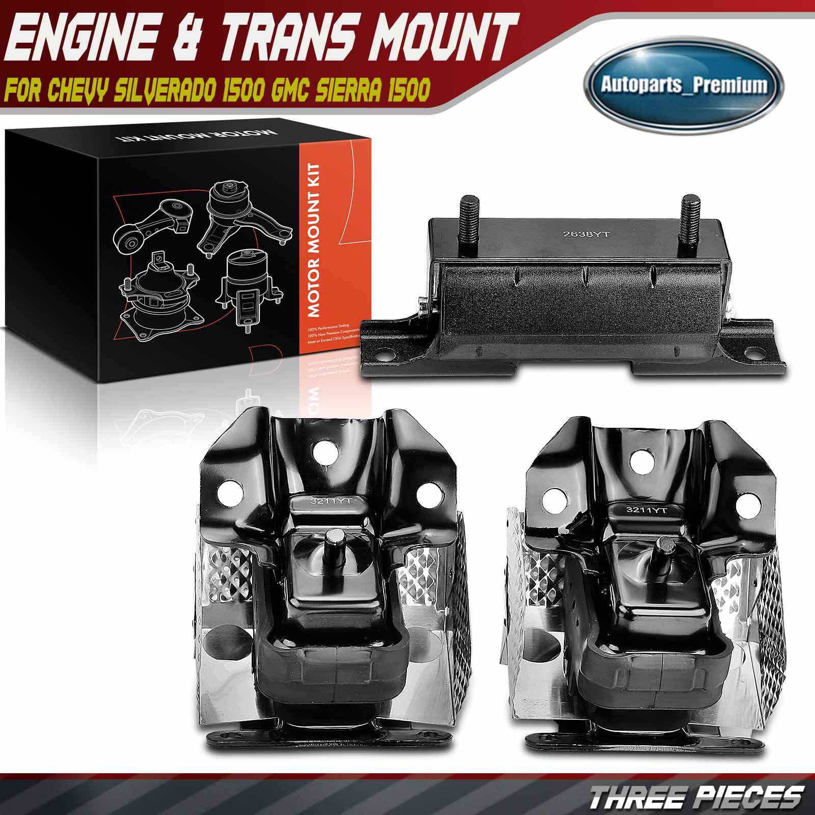 3x Engine and Transmission Mount for Chevrolet GMC Sierra 1500 Cadillac Escalade 3x Engine and Transmission Mount for Chevrolet GMC Sierra 1500 Cadillac Escalade