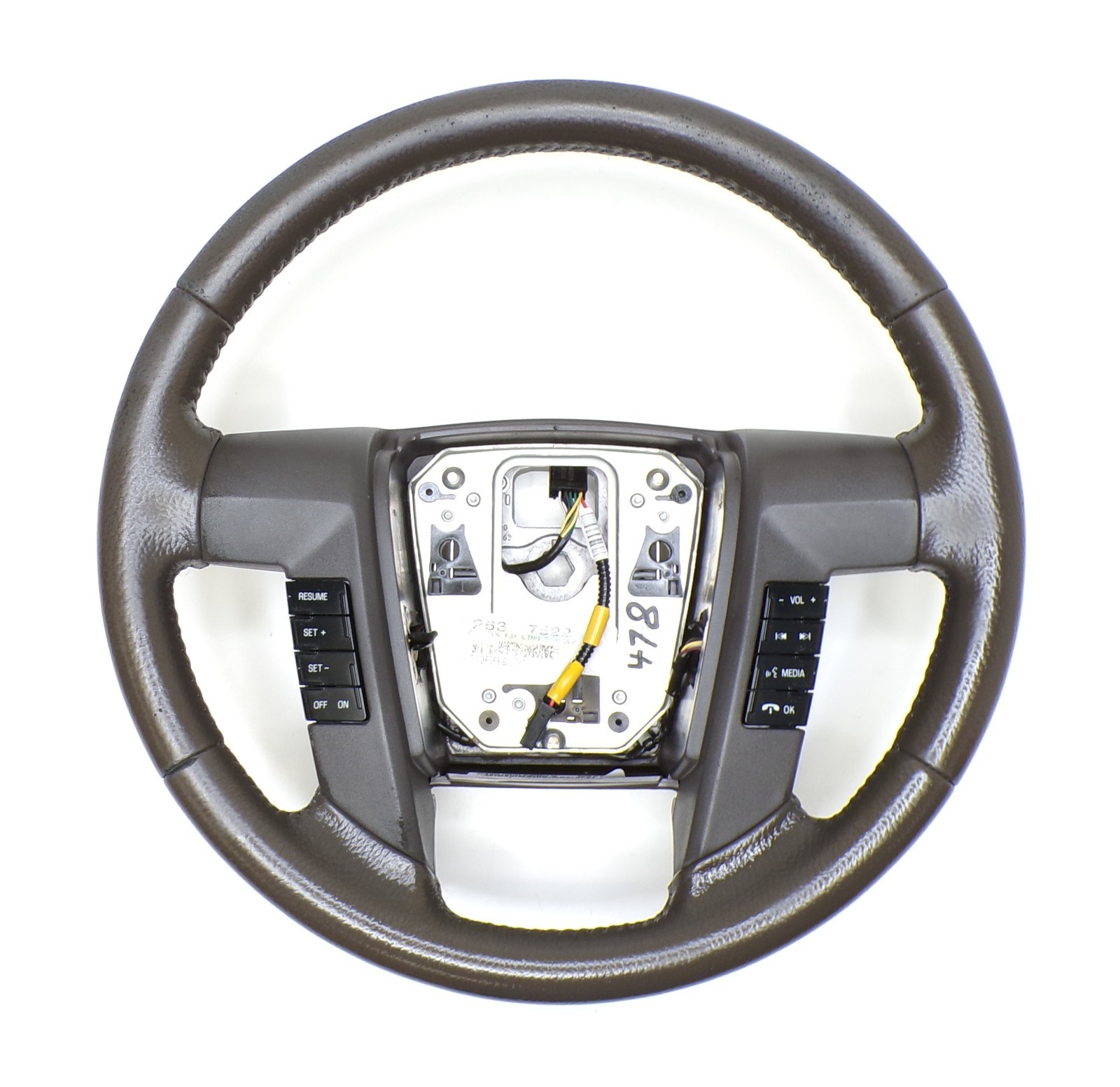 Ford 09-14 F-150 Leather Steering Wheel F150 Brown Leather Dusk Gray