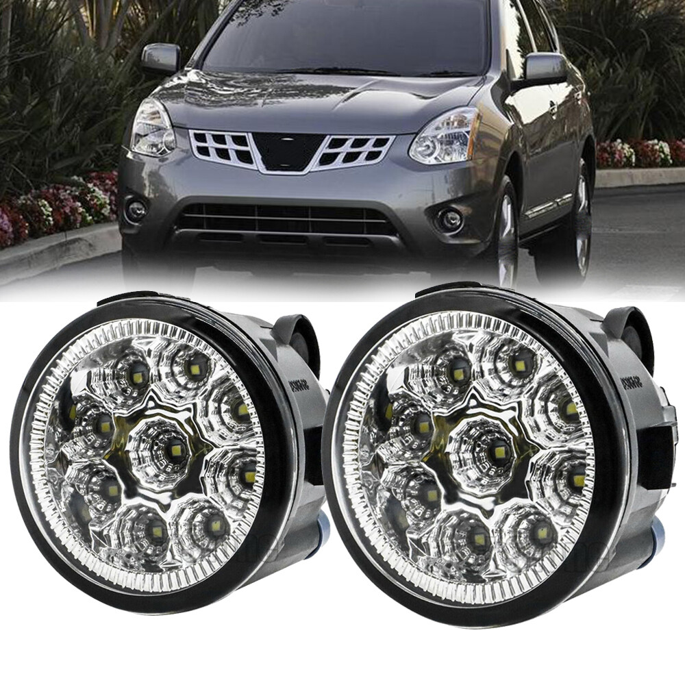 For Nissan Rogue 2011-2013 Factory Front Bumper Fog Light Lamp Clear Lens Pair