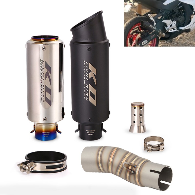 450SS 2026 For CFMoto 450SR 450NK 2022-2026 Slip-on Exhaust Muffler Tip Mid Pipe