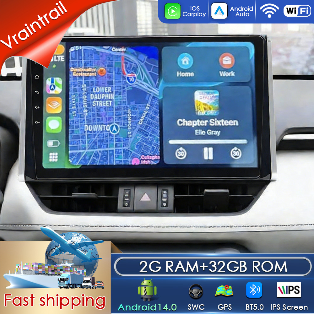 For Toyota RAV4 2018-2020 Carplay Radio Multimedia Stereo Video Car Android GPS