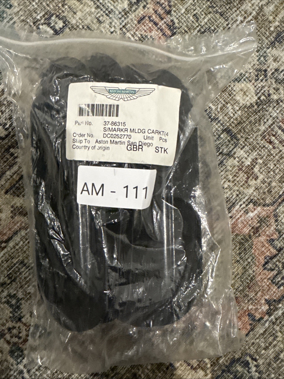 Aston Martin DB7 Vantage Side Marker Molding Kit 37-86315 Genuine OEM New Aston Martin DB7 Vantage Side Marker Molding Kit 37-86315 Genuine OEM New