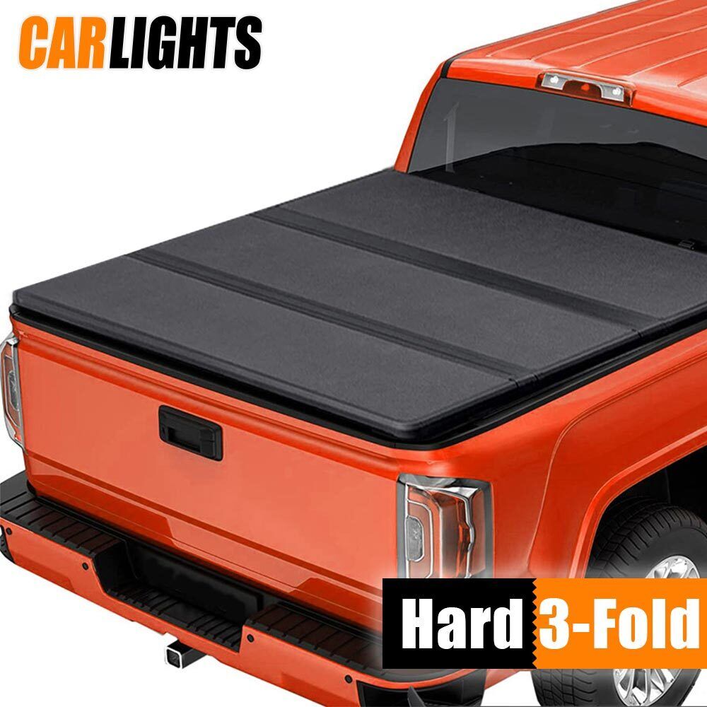 FIT FOR 2004 - 08 FORD F150 BLK 6.5FT TRUCK BED MAT HARD TRI-FOLD TONNEAU COVER