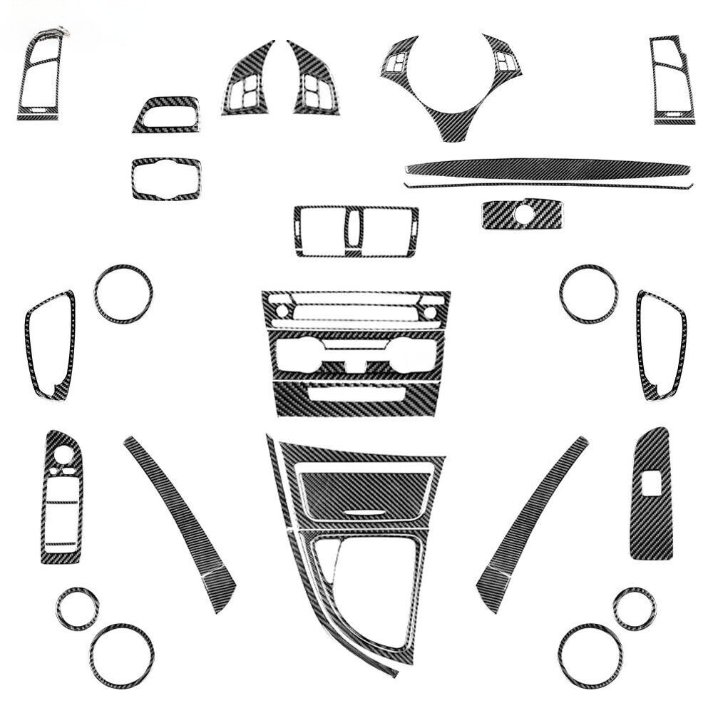 44Pcs For BMW 1 Series E81 E82 E87 E88 2008-13 Carbon Fiber Whole Interior Kits