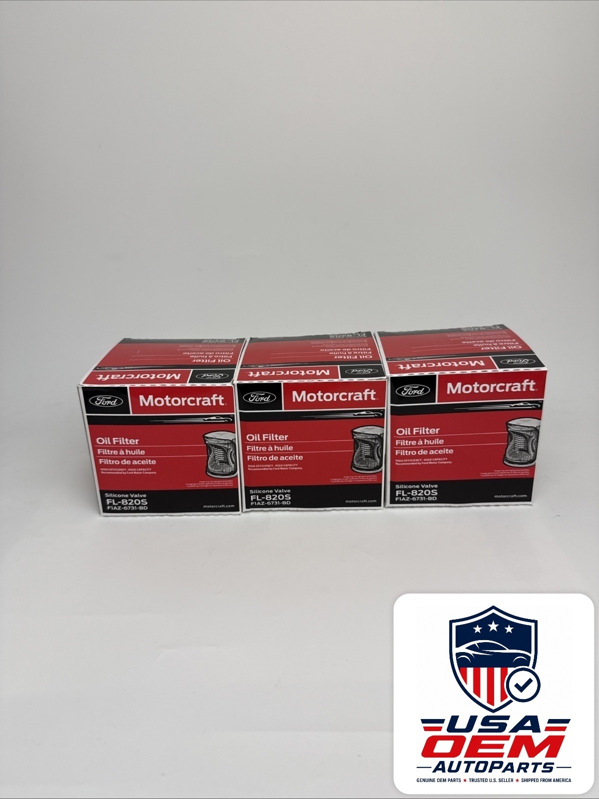 NEW 3 Pack Motorcraft FL820S Oil Filter F1AZ-6731-BD  Made in USA