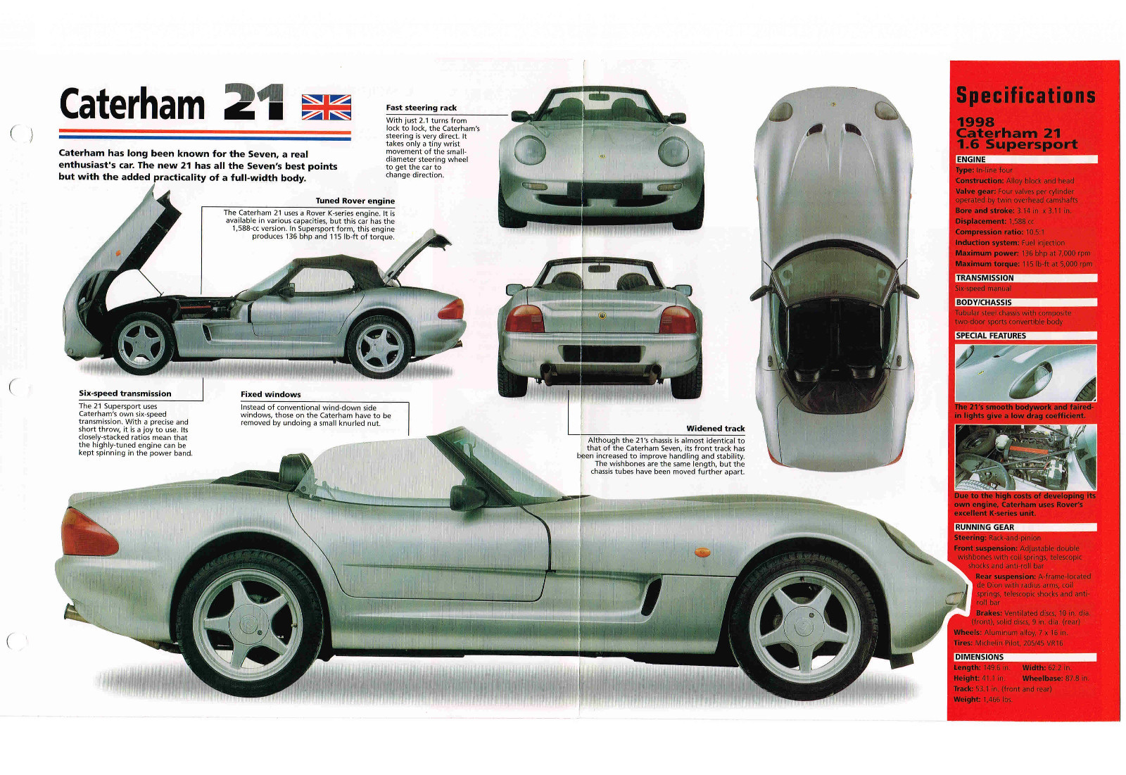 1998 CATERHAM 21 IMP Brochure