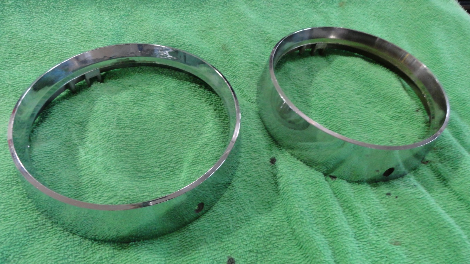 1965 MERCURY MONTEREY MARAUDER PARKLANE LH HEADLIGHT TRIM BEZELS C5MB-13064-LH
