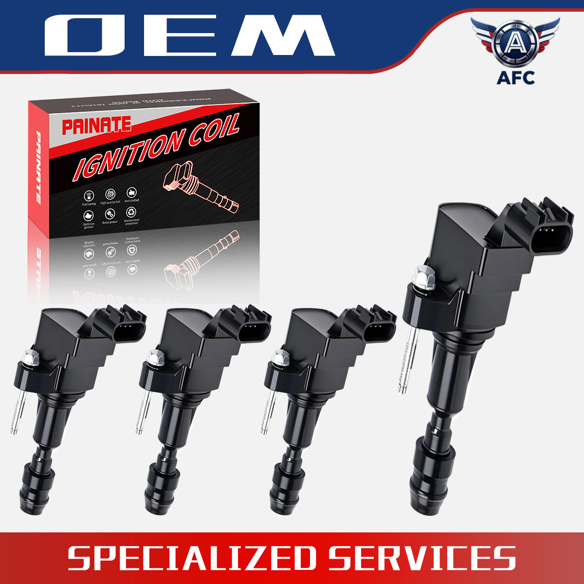 4pack Fit For 2010-2017 Chevy Equinox GMC Terrain 2.4L Ignition coil UF491