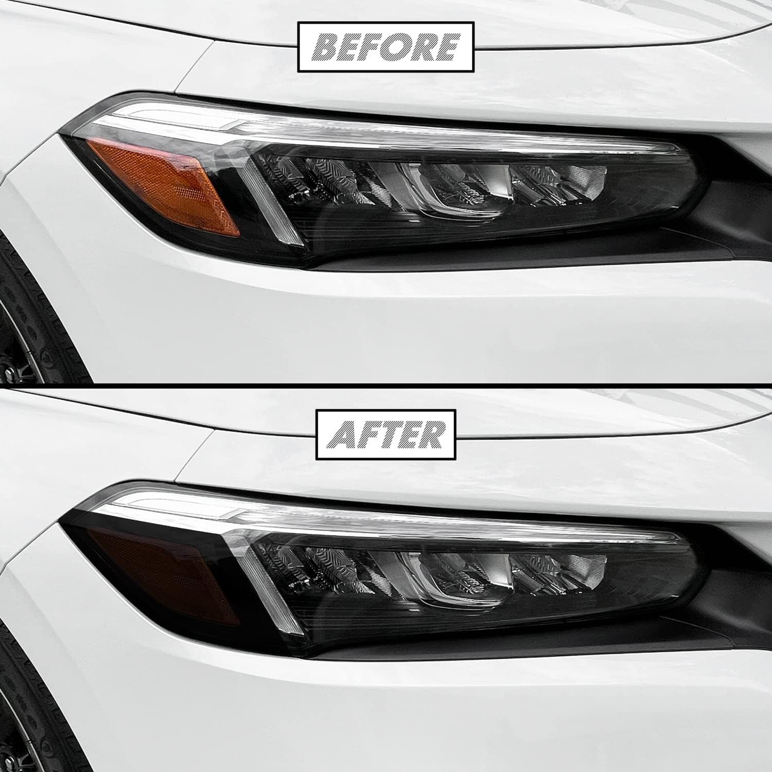 2PCS PreCut Amber Delete Headlight Sidemarker Tint for 2022-2025 Honda Civic 2PCS PreCut Amber Delete Headlight Sidemarker Tint for 2022-2025 Honda Civic