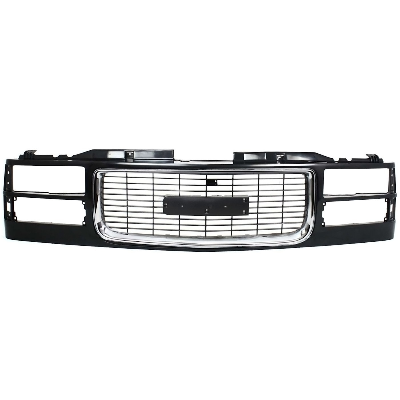 Grille Assy Black with Chrome Center For 94-98 GMC C1500 94-00 K1500 K2500 Yukon