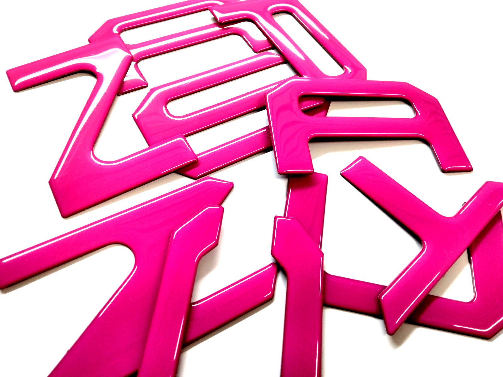 HOT PINK 3D DOMED TAILGATE LETTERS FOR CRUZ 2022 -2027 US MADE