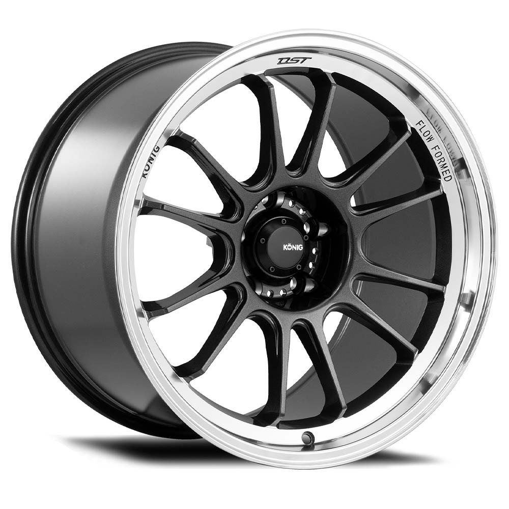 1 New 16x7.5 Konig Hypergram Metallic Carbon W/Machined Lip 5x114.3 ET38 Wheel