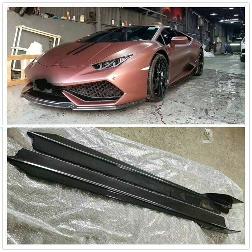 Carbon Fiber Side Skirts Side Skirts V Type For Lamborghini HURACAN LP580 LP610 Carbon Fiber Side Skirts Side Skirts V Type For Lamborghini HURACAN LP580 LP610