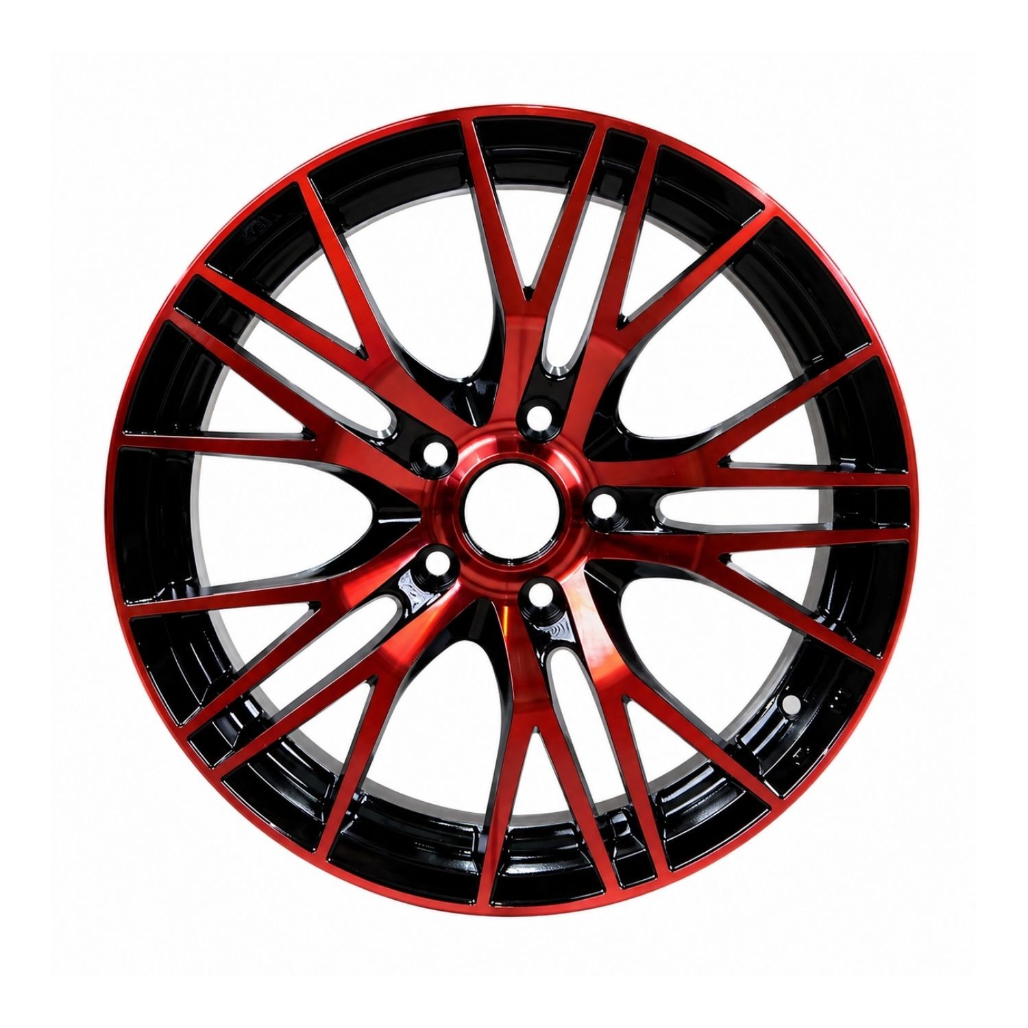 One 20 Inch Black Machined Red Alloy Wheel for 2016-2025 Chevy Malibu MWPD