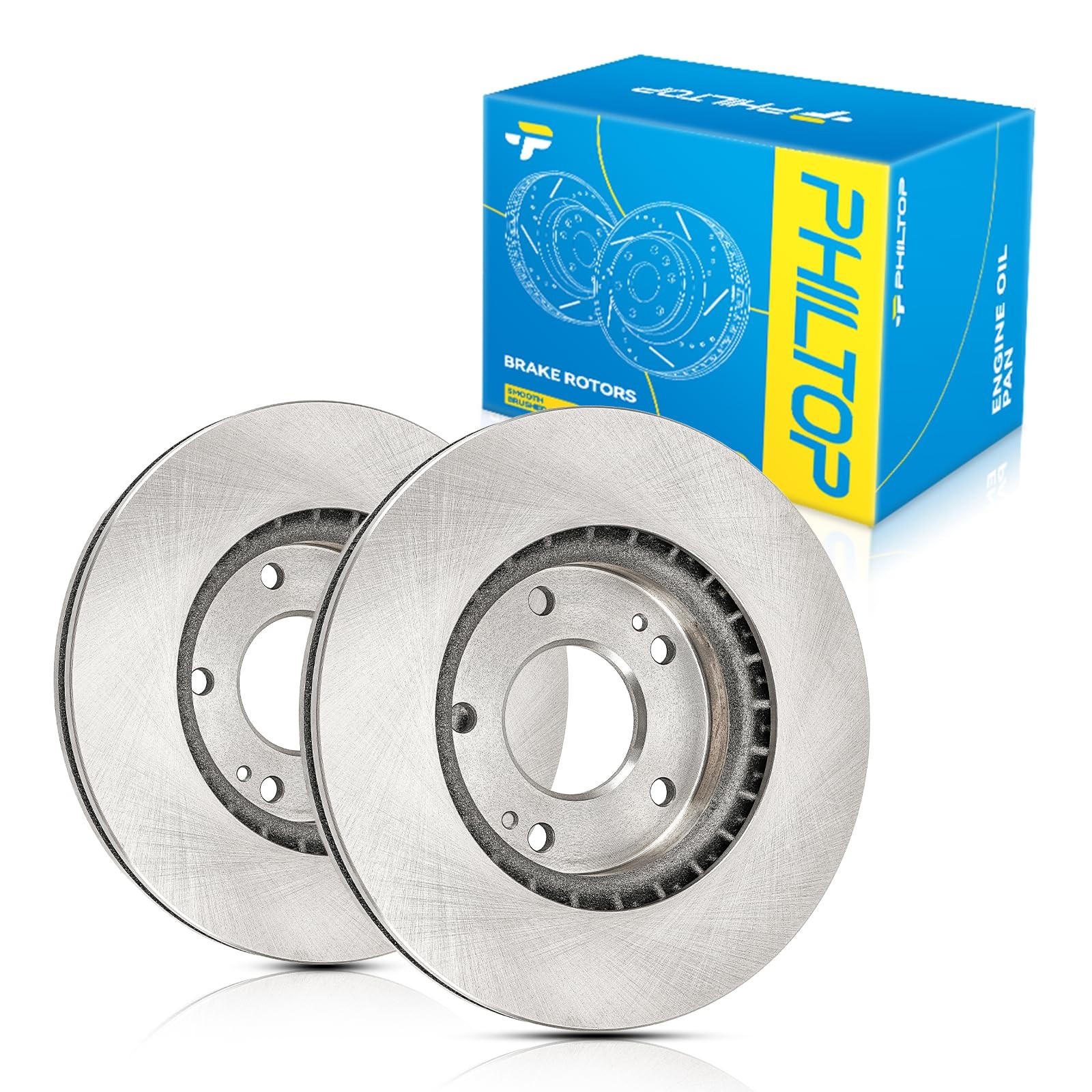 PHILTOP Front Disc Brake Rotors for Hyundai Select Kia and Hyundai Models