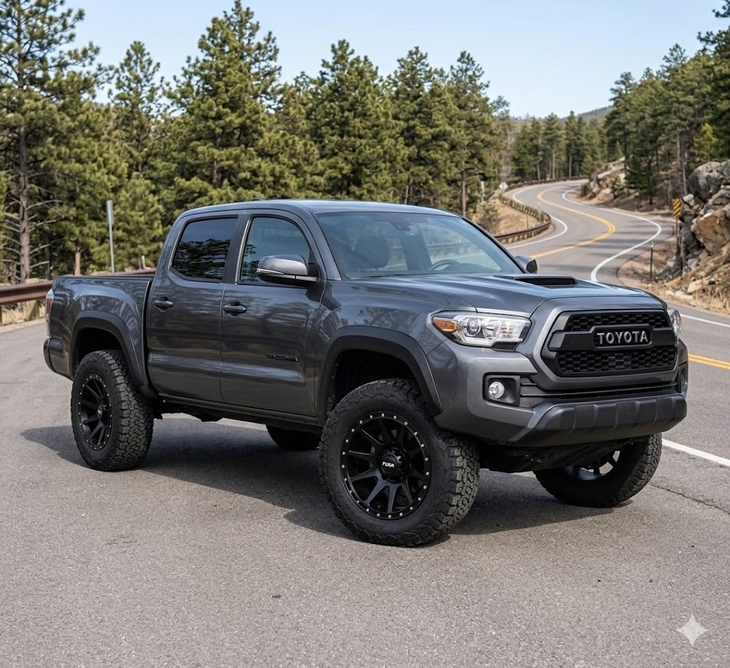 17x9 Matte Black Wheels 6x5.5 -10mm Fits Toyota Tacoma 4Runner FJ Cruiser Rim（4）