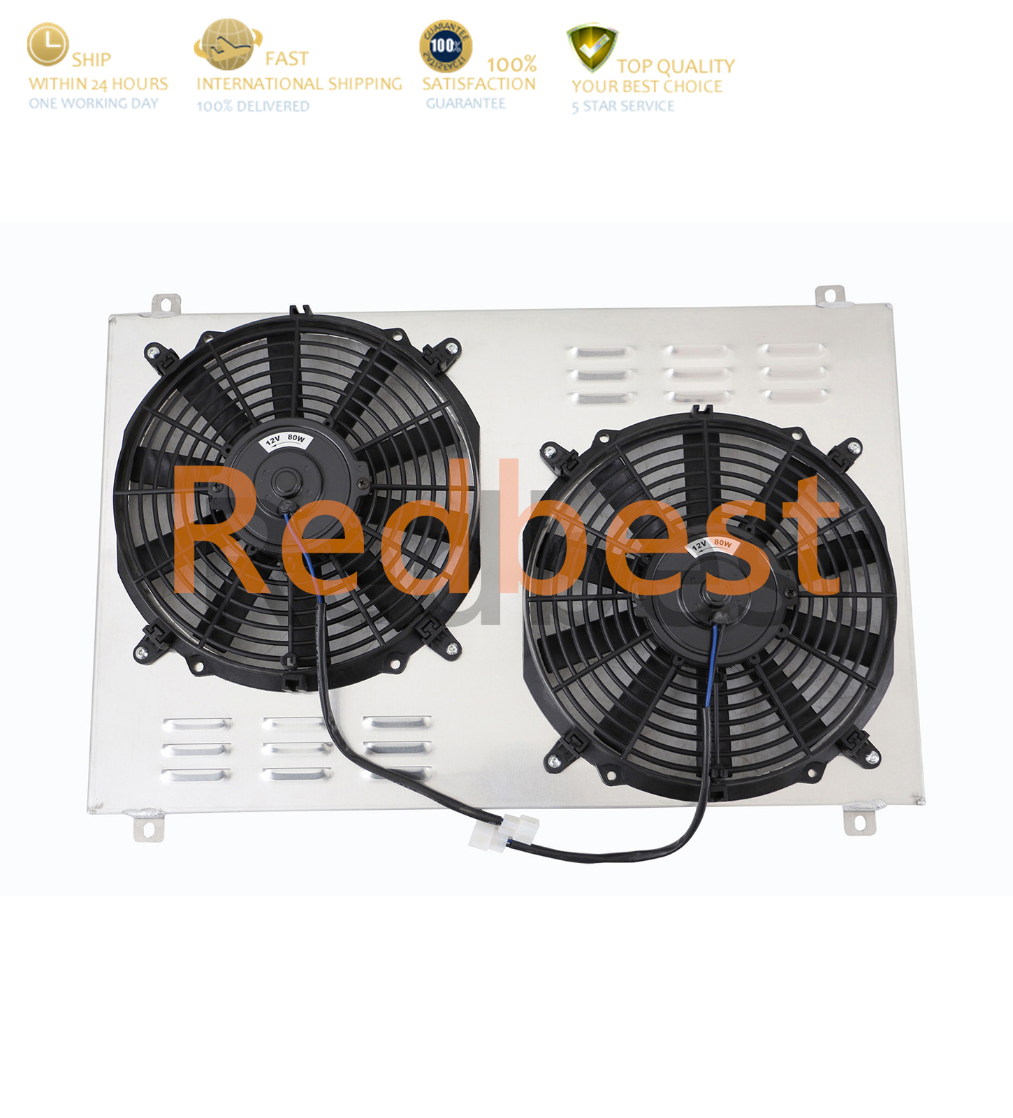 Alum Radiator Shroud+Fan FOR 1982-92 Chevy Camaro/Firebird 5.7L 350Cu/5.0L 305Cu