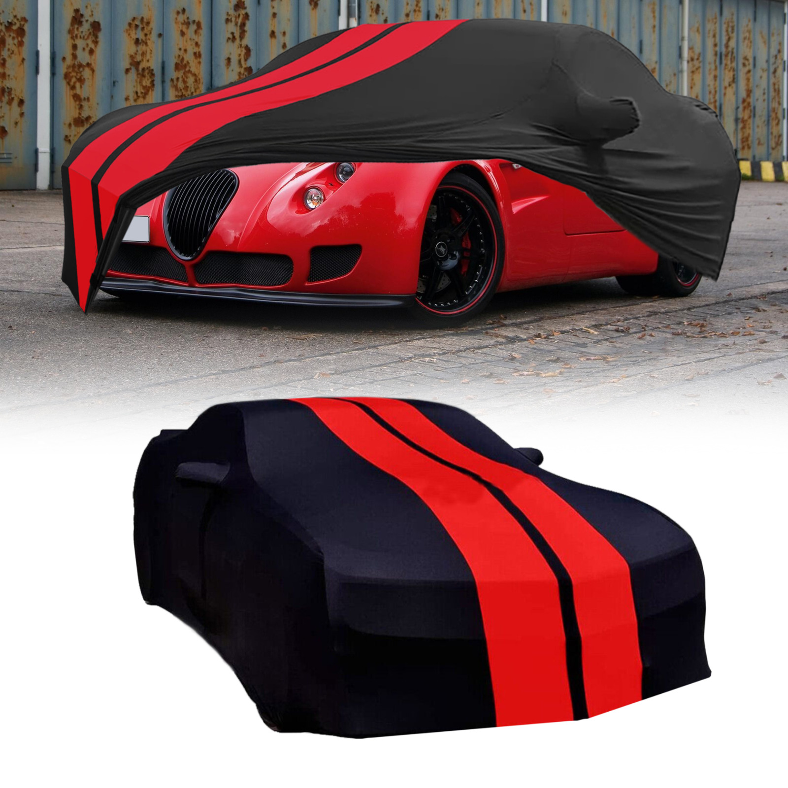 For Wiesmann GT Indoor Red Line Dustproof Stain Stretch Full Car Cover
