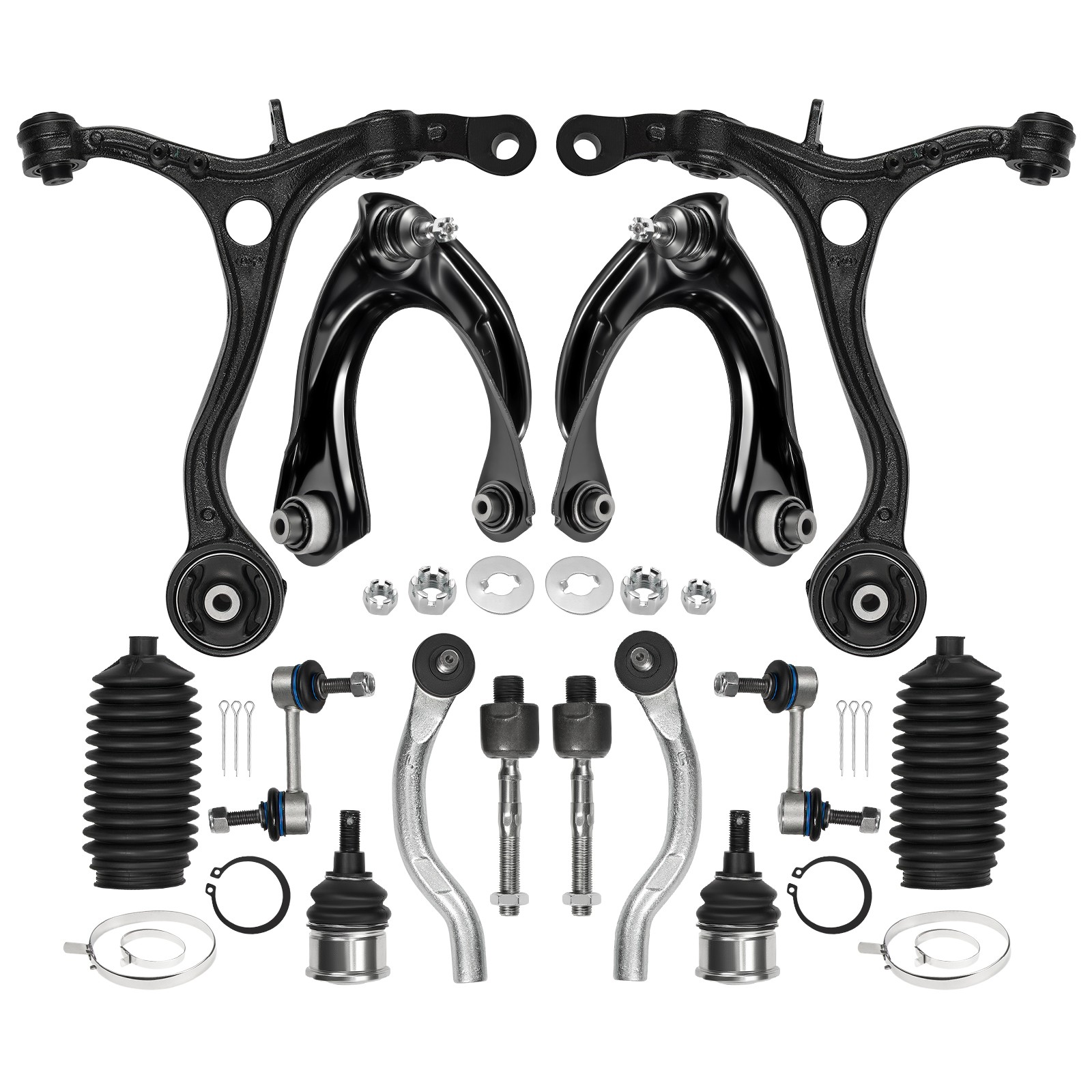14 Pcs Front Upper & Lower Control Arm Kit For 2008-2012 Honda Accord 2.4L 3.5L